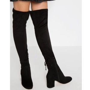 Aldo Adessi Black over the knee suede boot